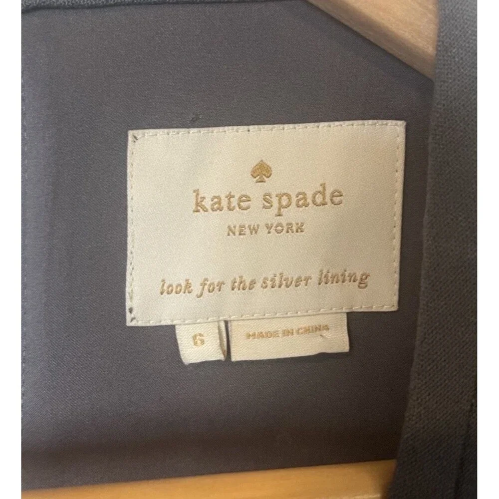 Kate Spade Gray Seamed Fit And Flare Sleeveless Dress Size 6